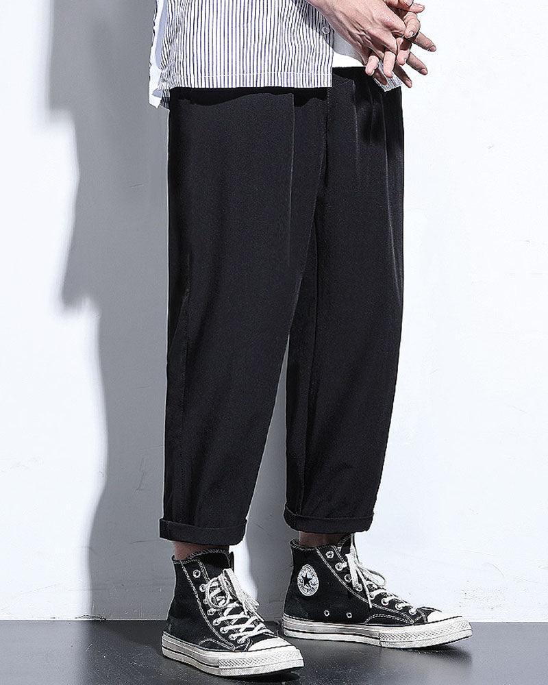 Cool Comfort Ankle Tech Pants - ankle pants - Lightweight Ice Silk Ankle Tech Pants for Summer
