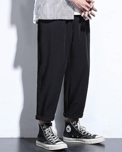 Cool Comfort Ankle Tech Pants - ankle pants - Lightweight Ice Silk Ankle Tech Pants for Summer