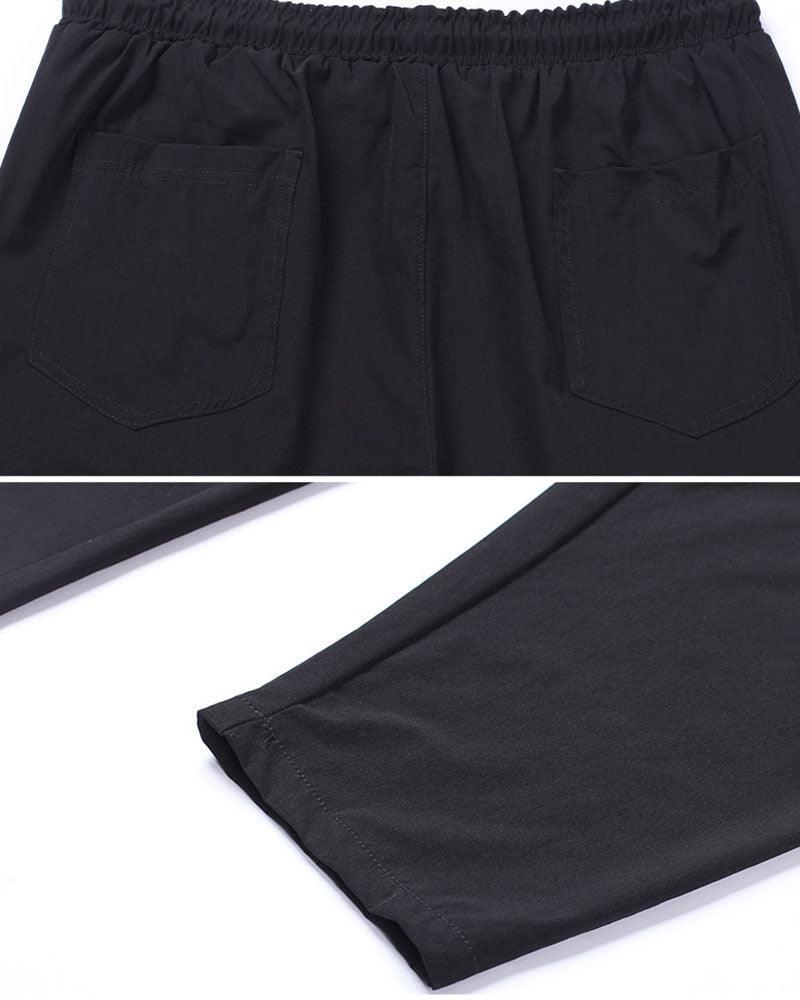 Cool Comfort Ankle Tech Pants -  ice silk - Lightweight Ice Silk Ankle Tech Pants for Summer