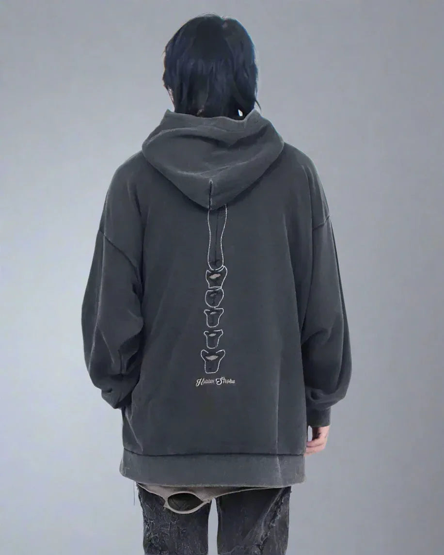 Cool Skeleton Cutout Hoodie -  comfortable streetwear - Stylish Hollow Out Skeleton Hoodie for Unique Looks