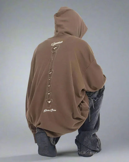 Cool Skeleton Cutout Hoodie -  edgy fashion - Stylish Hollow Out Skeleton Hoodie for Unique Looks