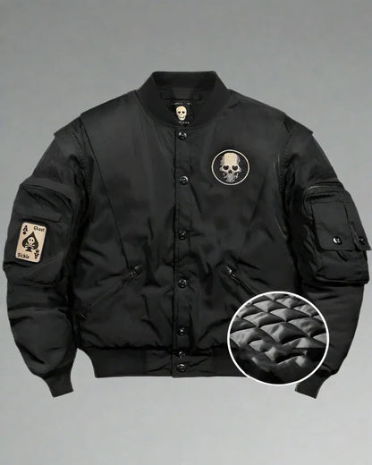 Cool Skull Bomber Jacket -  gothic bomber jacket - Skull Bomber Jacket for Techwear Style