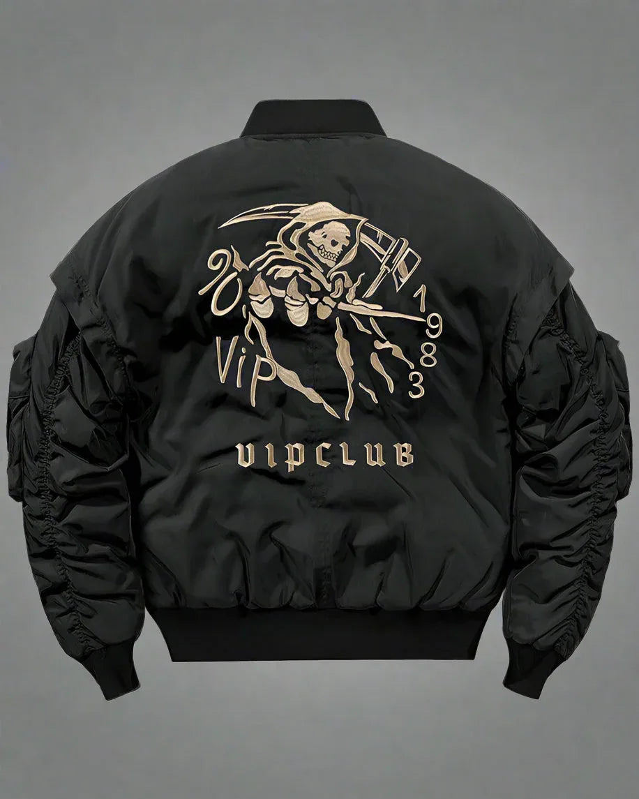Cool Skull Bomber Jacket - techwear bomber jacket - Skull Bomber Jacket for Techwear Style