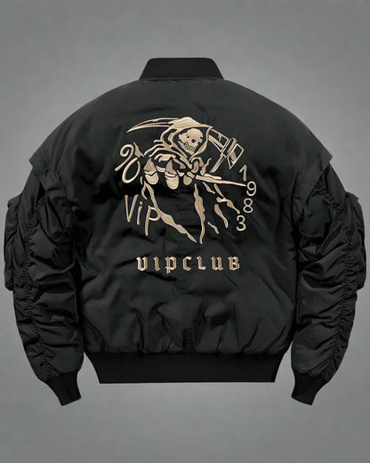 Cool Skull Bomber Jacket - techwear bomber jacket - Skull Bomber Jacket for Techwear Style