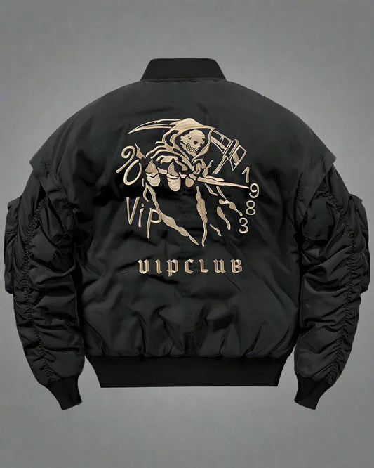 Cool Skull Bomber Jacket - techwear bomber jacket - Skull Bomber Jacket for Techwear Style