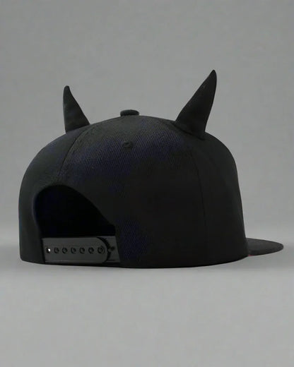 Cosmic Horned Headwear - urban fashion - Cosmic Horned Headwear: Stylish Black Cap