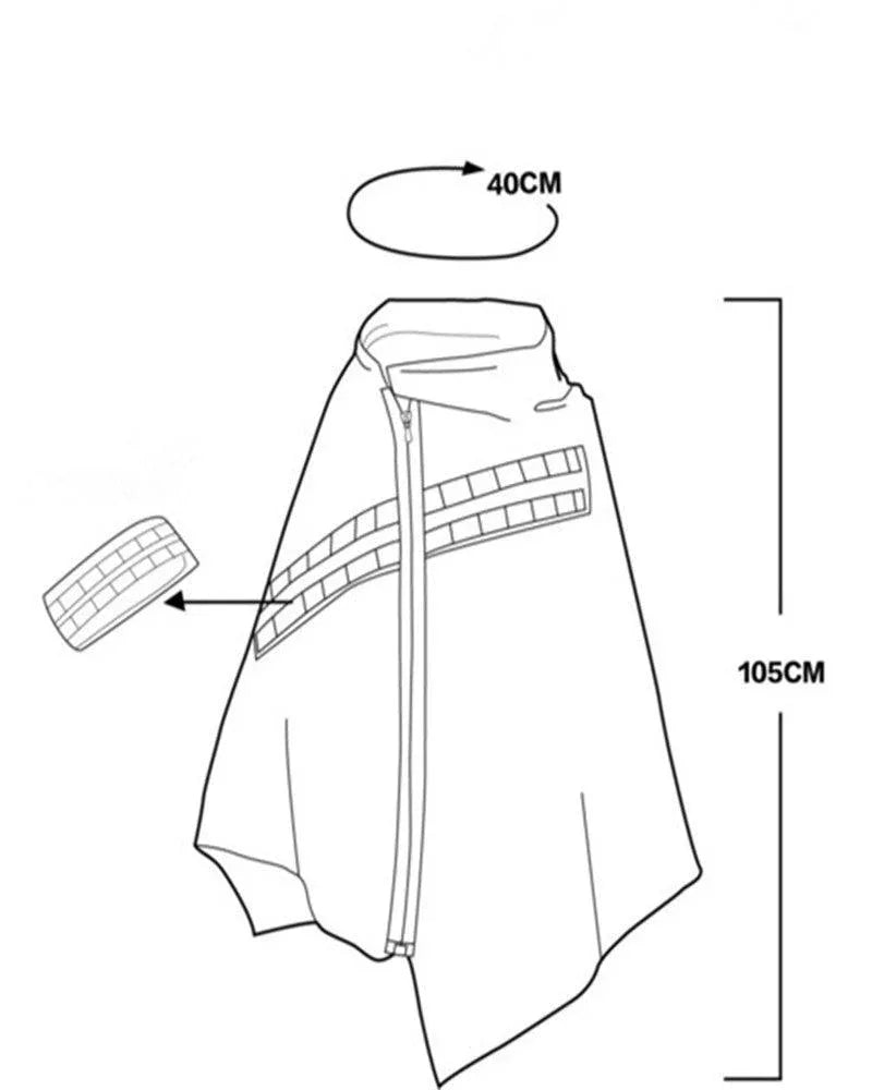 Cosmic Noir Samurai Cape -  cyberpunk cloak - Cosmic Noir Samurai Cape for Edgy Style