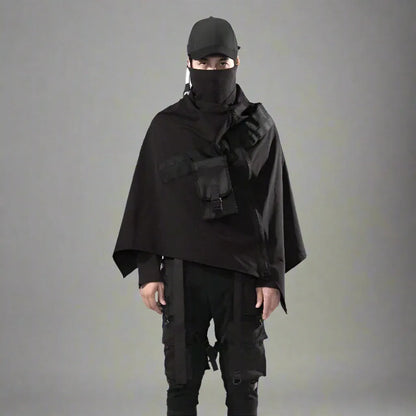 Cosmic Noir Samurai Cape - samurai cape - Cosmic Noir Samurai Cape for Edgy Style