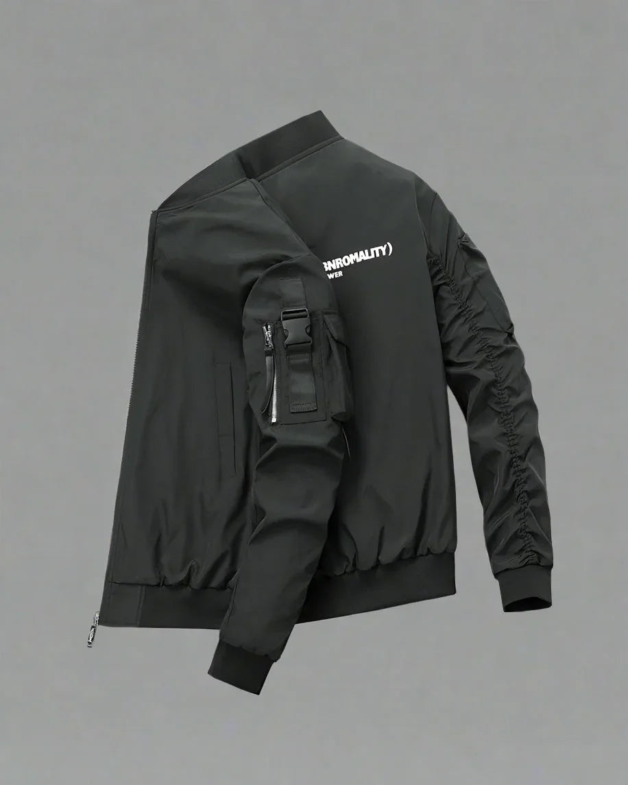 Covert City Bomber Jacket -  black jacket - Covert City Black Bomber Jacket for Urban Style