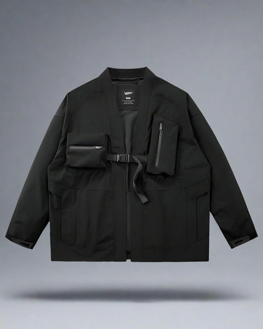 Covert City Tech Kimono - kimono - Techwear Inspired Kimono Jacket in Black and Gray