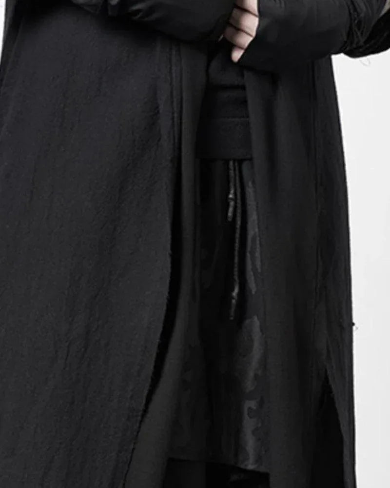 Covert Tech Ninja Cloak -  black cloak - Futuristic Black Techwear Ninja Cloak for Urban Style