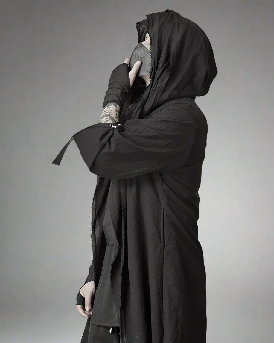 Covert Tech Ninja Cloak -  durable cloak - Futuristic Black Techwear Ninja Cloak for Urban Style