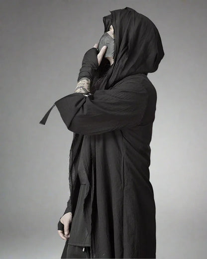 Covert Tech Ninja Cloak -  durable cloak - Futuristic Black Techwear Ninja Cloak for Urban Style