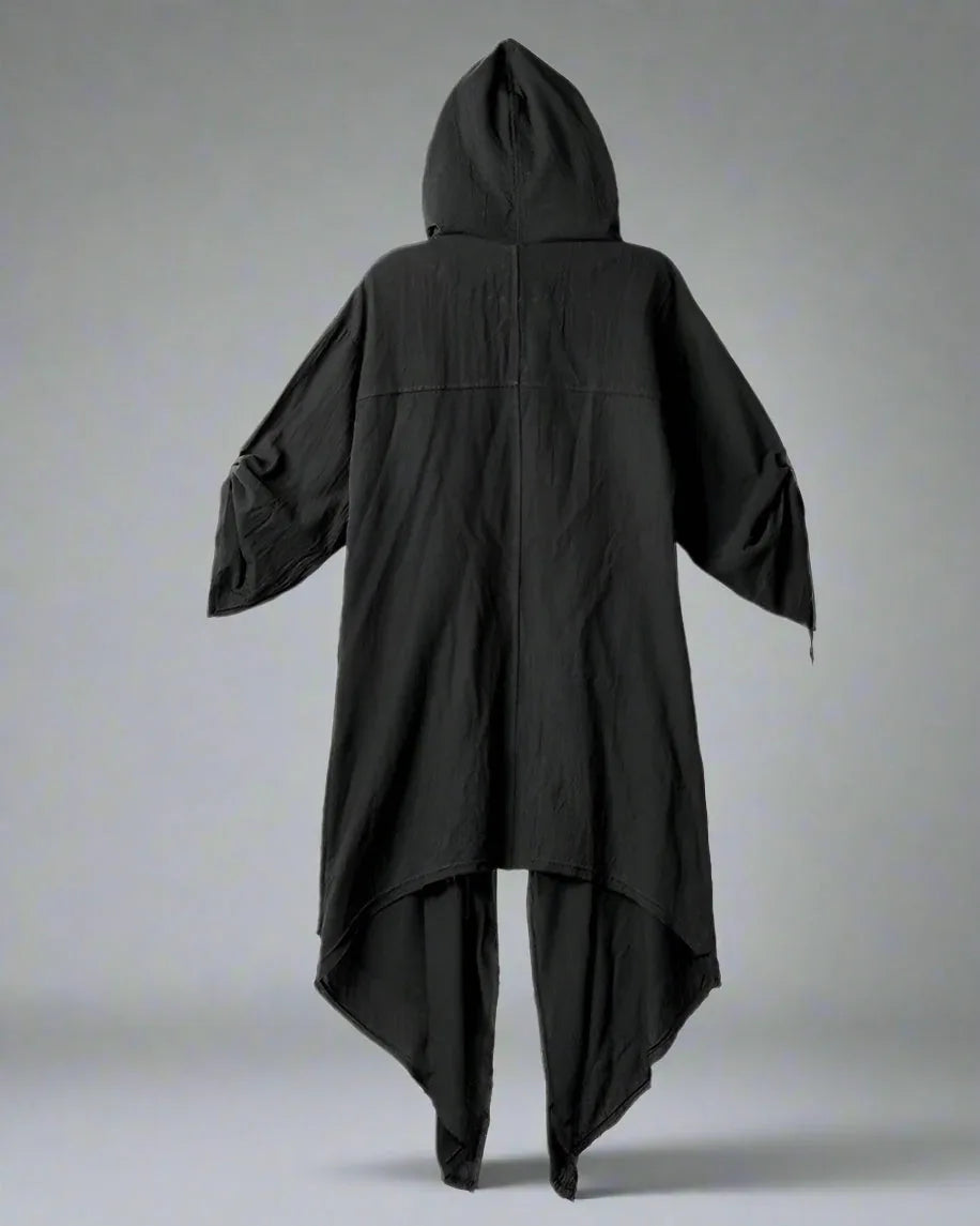 Covert Tech Ninja Cloak - ninja cloak - Futuristic Black Techwear Ninja Cloak for Urban Style