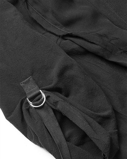 Covert Tech Ninja Cloak -  ninja style clothing - Futuristic Black Techwear Ninja Cloak for Urban Style