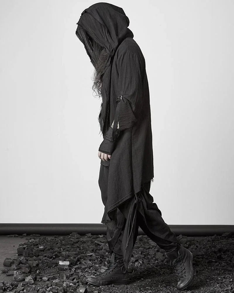 Covert Tech Ninja Cloak -  techwear - Futuristic Black Techwear Ninja Cloak for Urban Style