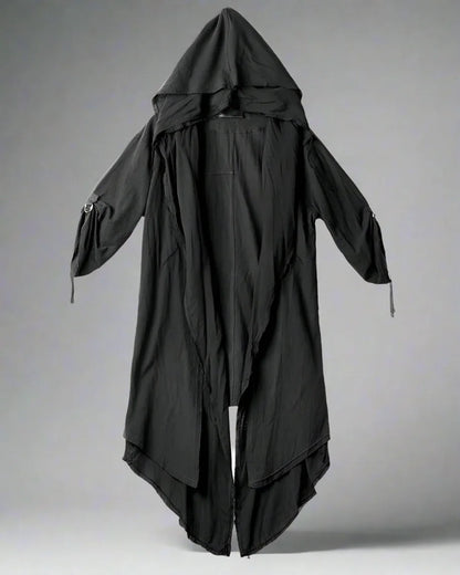 Covert Tech Ninja Cloak -  urban fashion - Futuristic Black Techwear Ninja Cloak for Urban Style