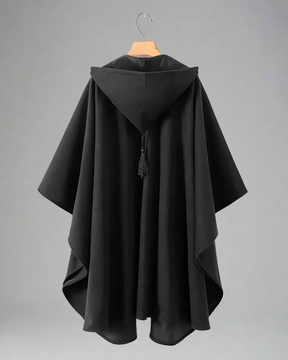 Covert Urban Hooded Cloak -  black cape - Covert Urban Hooded Cloak for Stylish Outfits