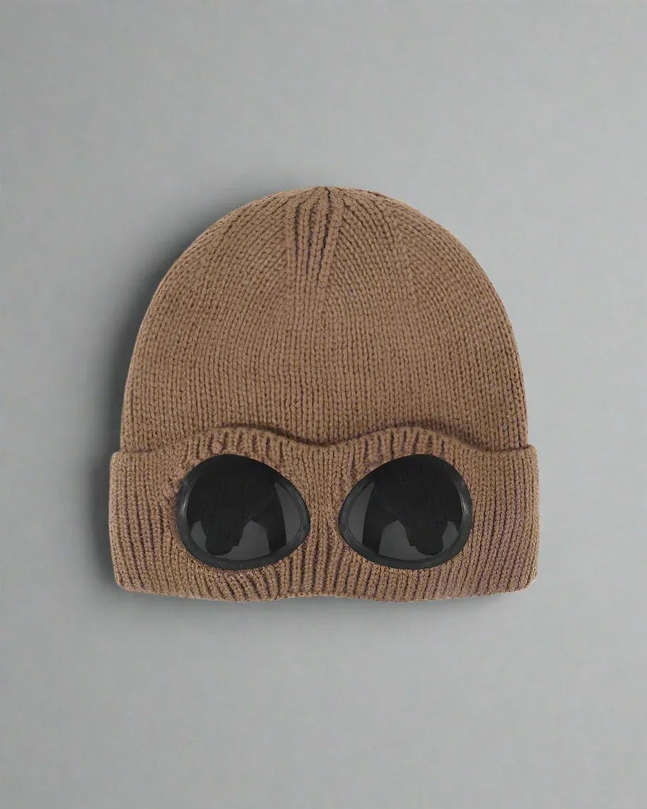Cozy Aviator Beanie with Goggles - techwear-core - Cozy Aviator Beanie with Goggles for All