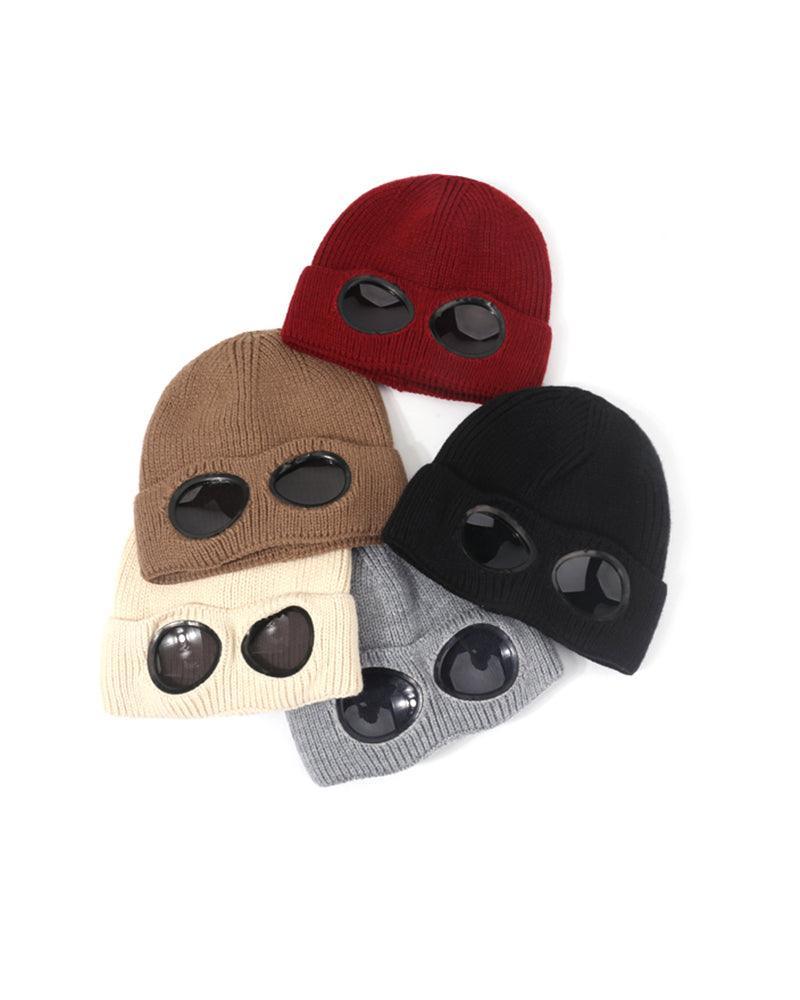 Cozy Aviator Beanie with Goggles -  unisex beanie - Cozy Aviator Beanie with Goggles for All