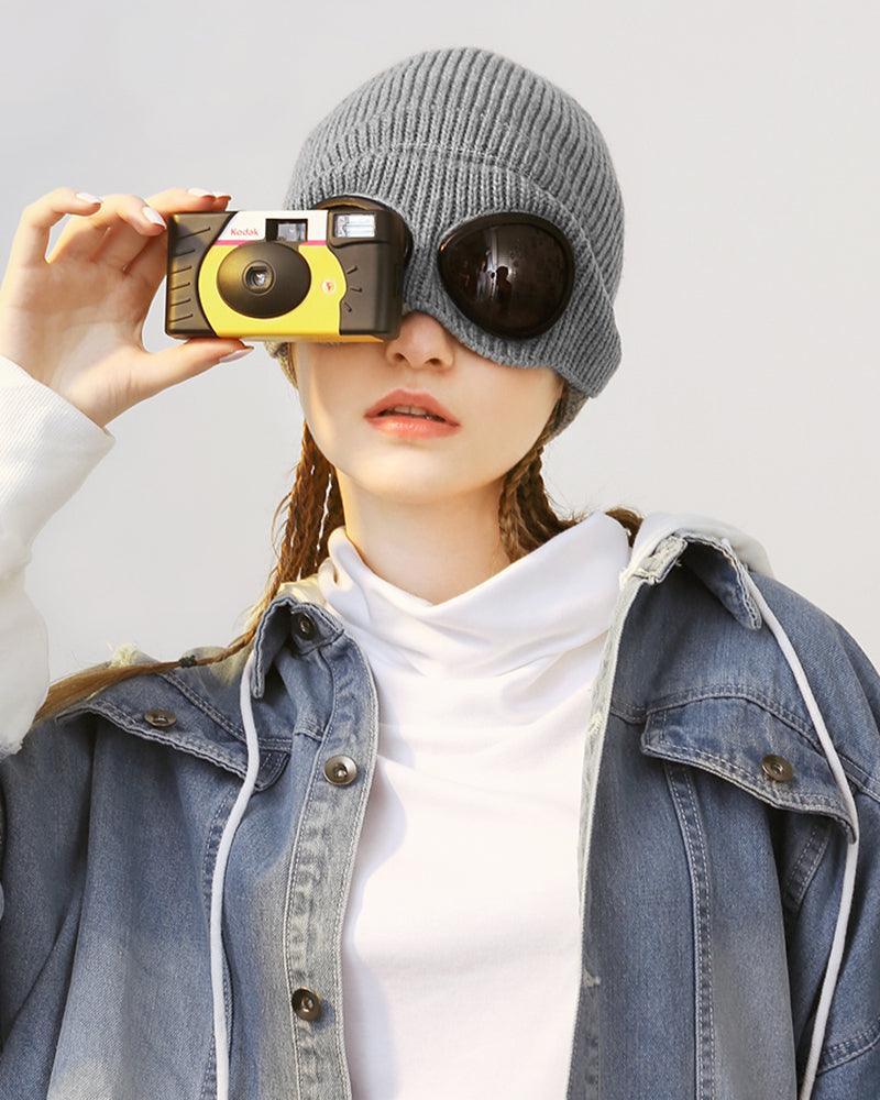 Cozy Aviator Beanie with Goggles -  unisex beanie - Cozy Aviator Beanie with Goggles for All