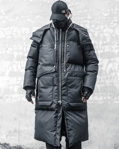 Cozy Cargo Winter Jacket - cargo jacket - Cozy Cargo Long Winter Jacket for Comfort