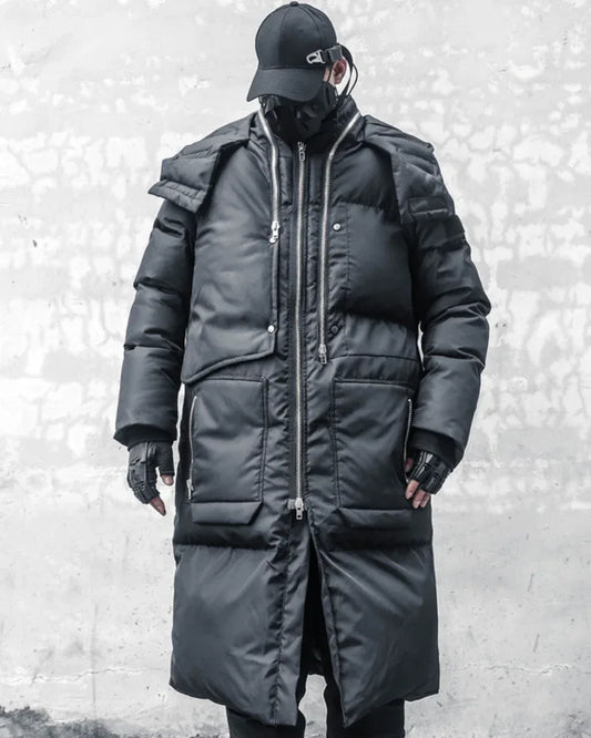 Cozy Cargo Winter Jacket - cargo jacket - Cozy Cargo Long Winter Jacket for Comfort
