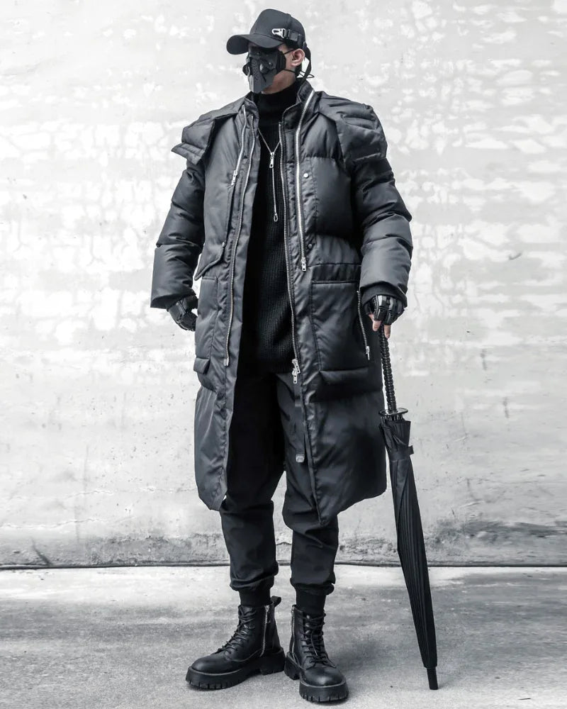 Cozy Cargo Winter Jacket -  comfortable winter jacket - Cozy Cargo Long Winter Jacket for Comfort