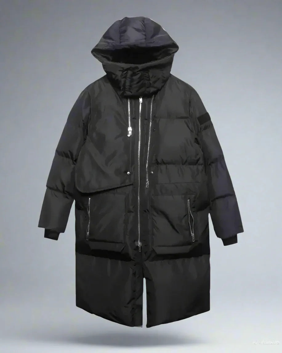 Cozy Cargo Winter Jacket -  stylish jacket - Cozy Cargo Long Winter Jacket for Comfort