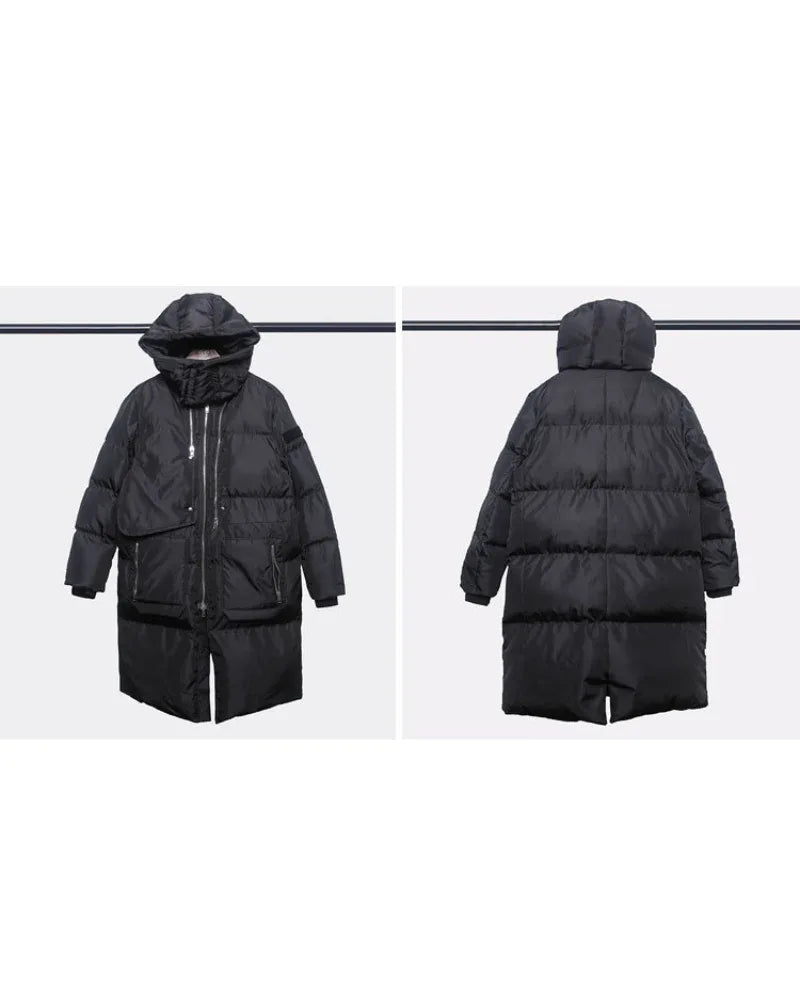 Cozy Cargo Winter Jacket -  techwear - Cozy Cargo Long Winter Jacket for Comfort