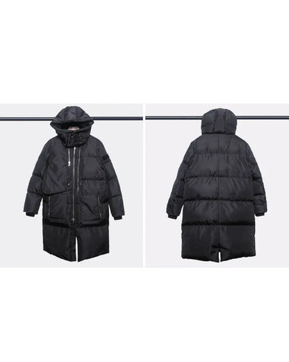 Cozy Cargo Winter Jacket -  techwear - Cozy Cargo Long Winter Jacket for Comfort