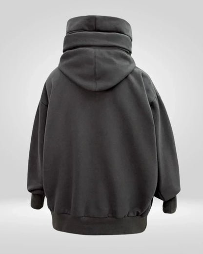 Cozy Chic Neck Hoodie - comfortable turtleneck - Cozy Chic Neck Hoodie for Warmth and Style