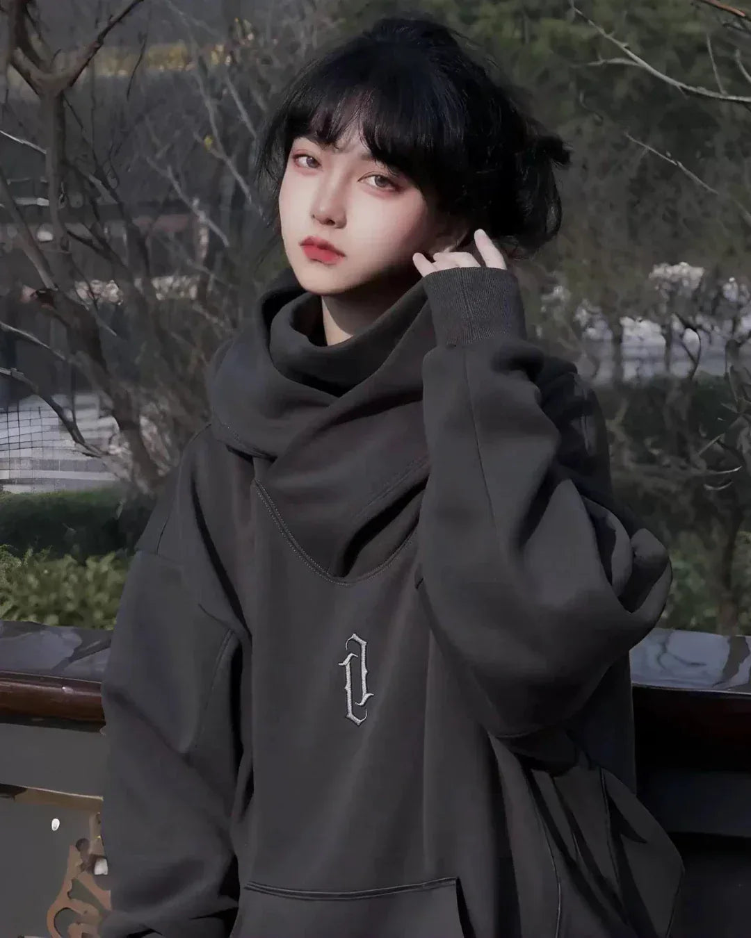 Cozy Chic Neck Hoodie -  fashion hoodie - Cozy Chic Neck Hoodie for Warmth and Style