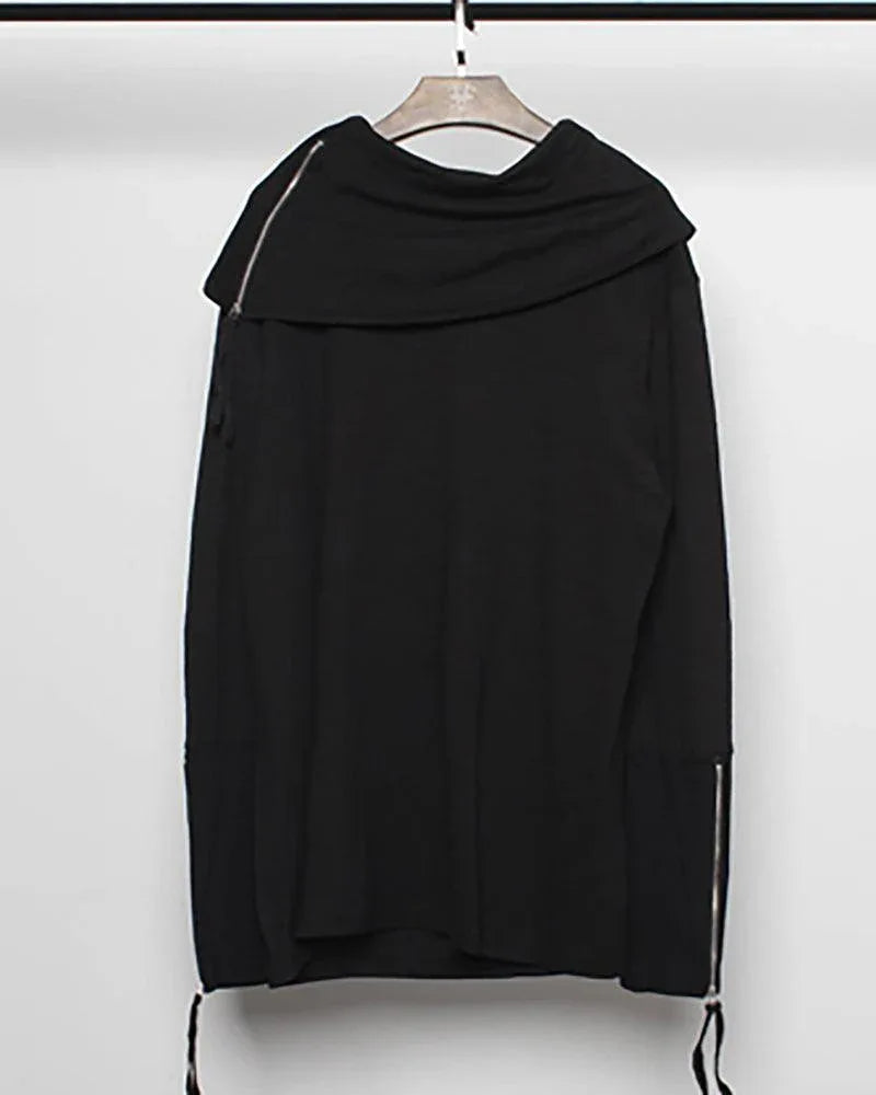 Cozy High Collar Hoodie - hoodie - Cozy High Collar Hoodie for Every Occasion