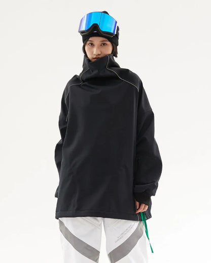 Cozy High-Neck Ski Hoodie -  high-neck ski sweatshirt - Cozy Waterproof Ski Hoodie for Winter Adventures