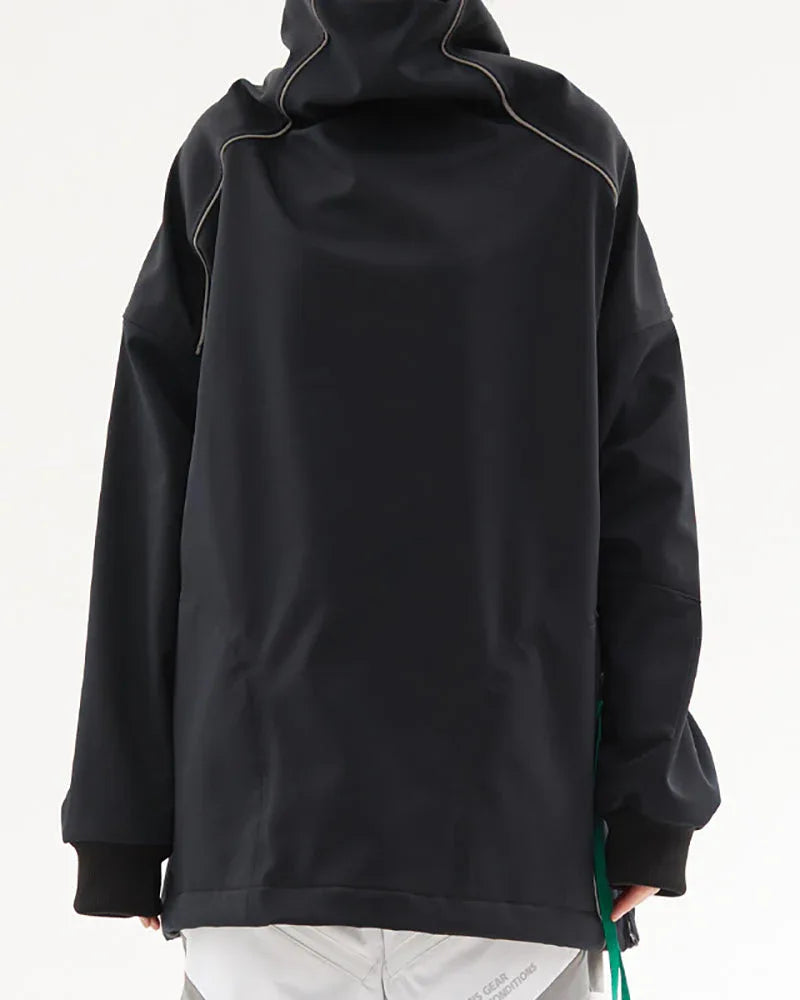Cozy High-Neck Ski Hoodie -  insulated hoodie - Cozy Waterproof Ski Hoodie for Winter Adventures