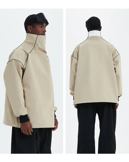 Cozy High-Neck Ski Hoodie -  insulated hoodie - Cozy Waterproof Ski Hoodie for Winter Adventures
