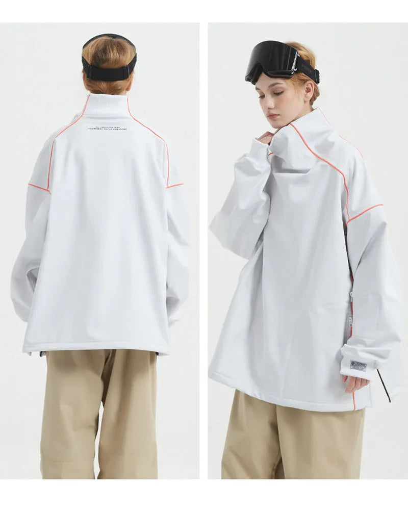 Cozy High-Neck Ski Hoodie -  waterproof sweatshirt - Cozy Waterproof Ski Hoodie for Winter Adventures