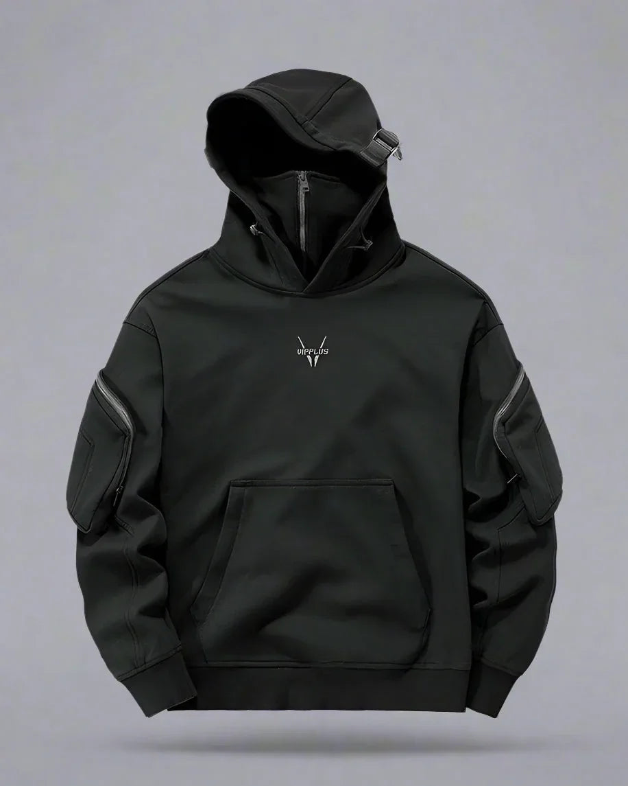 Cozy Tactical Mask Hoodie - tactical hoodie - Comfy Tactical Mask Hoodie for Urban Adventures