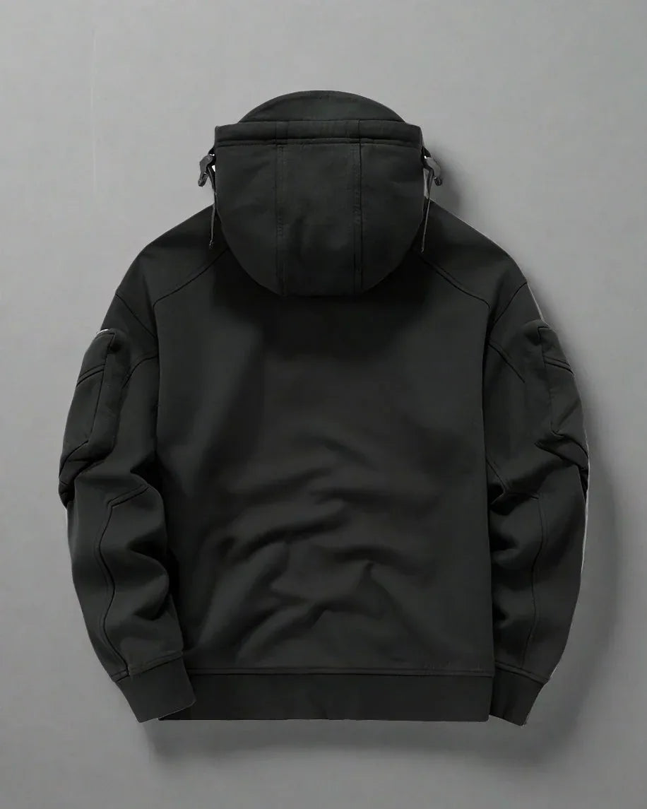 Cozy Tactical Mask Hoodie - urban techwear hoodie - Comfy Tactical Mask Hoodie for Urban Adventures