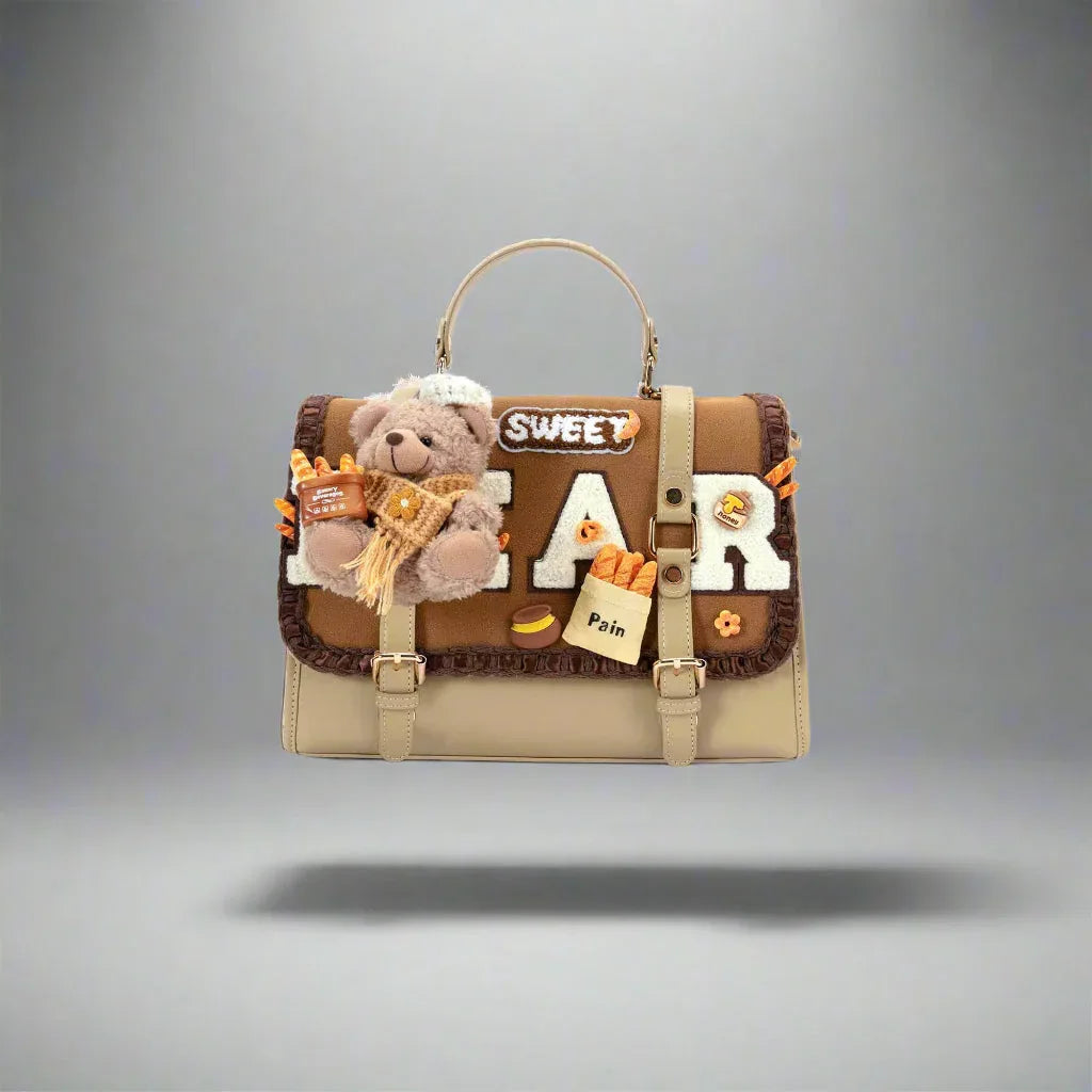 Cuddly Flap Top Backpack - backpack - Charming Teddy Bear Backpack for Everyday Use