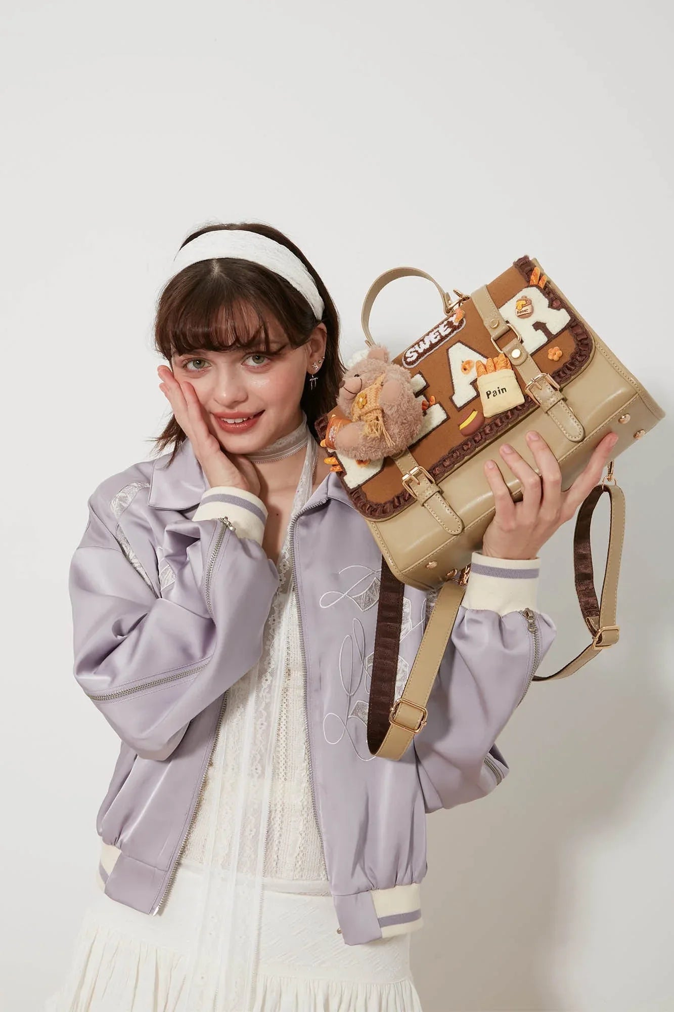 Cuddly Flap Top Backpack -  plush - Charming Teddy Bear Backpack for Everyday Use