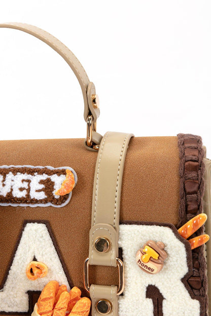 Cuddly Flap Top Backpack -  plush - Charming Teddy Bear Backpack for Everyday Use