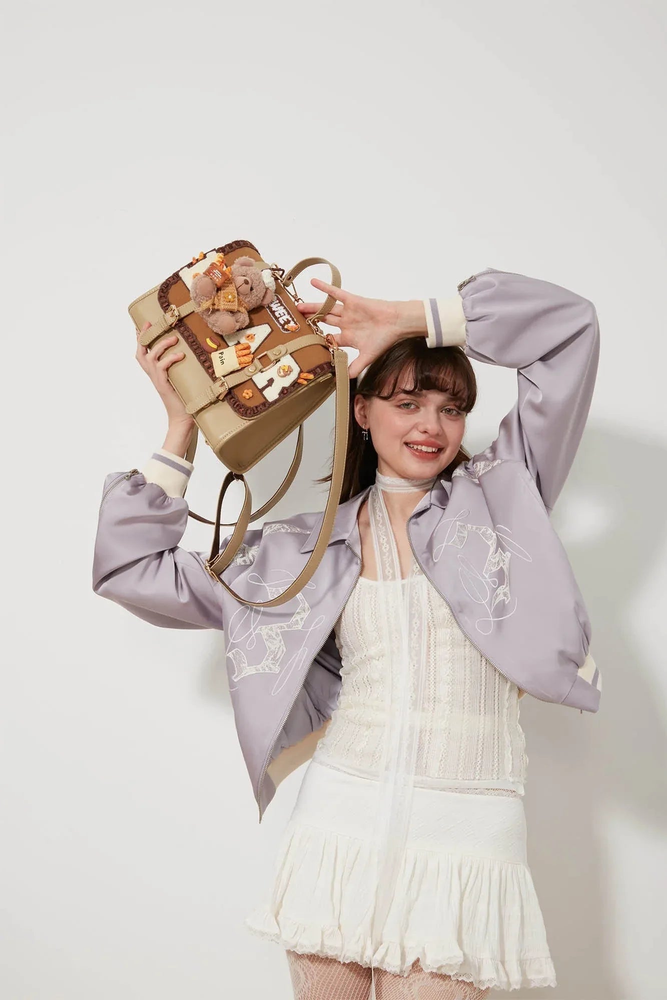 Cuddly Flap Top Backpack -  teddy bear - Charming Teddy Bear Backpack for Everyday Use