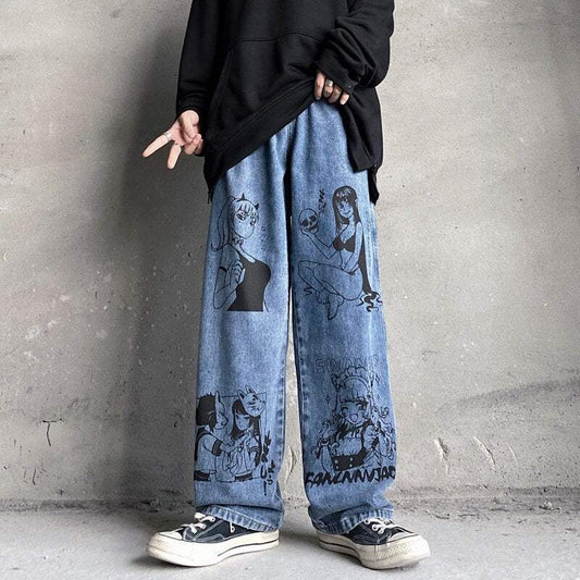 Custom Anime Jeans - anime jeans - Custom Anime Jeans for Stylish Manga Fans