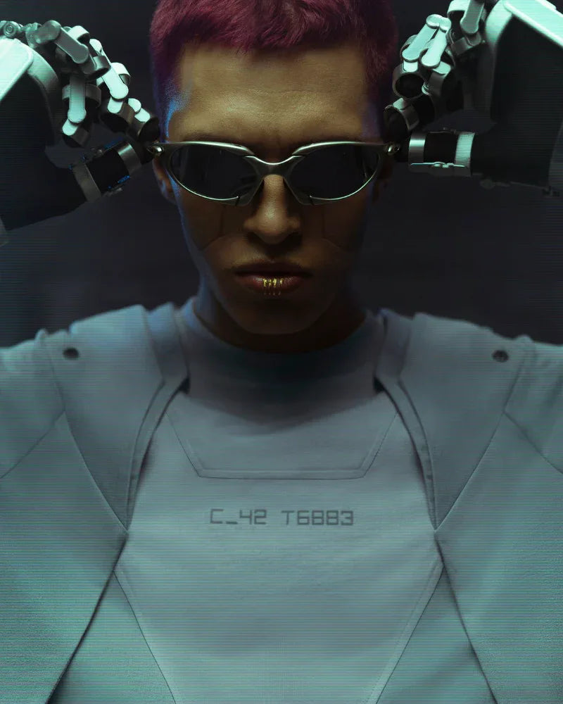 Cyberpunk Mecha T-Shirt - cyberpunk - Futuristic Cyberpunk Mecha T-Shirt for Trendsetters