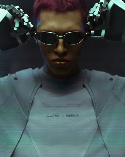 Cyberpunk Mecha T-Shirt - cyberpunk - Futuristic Cyberpunk Mecha T-Shirt for Trendsetters