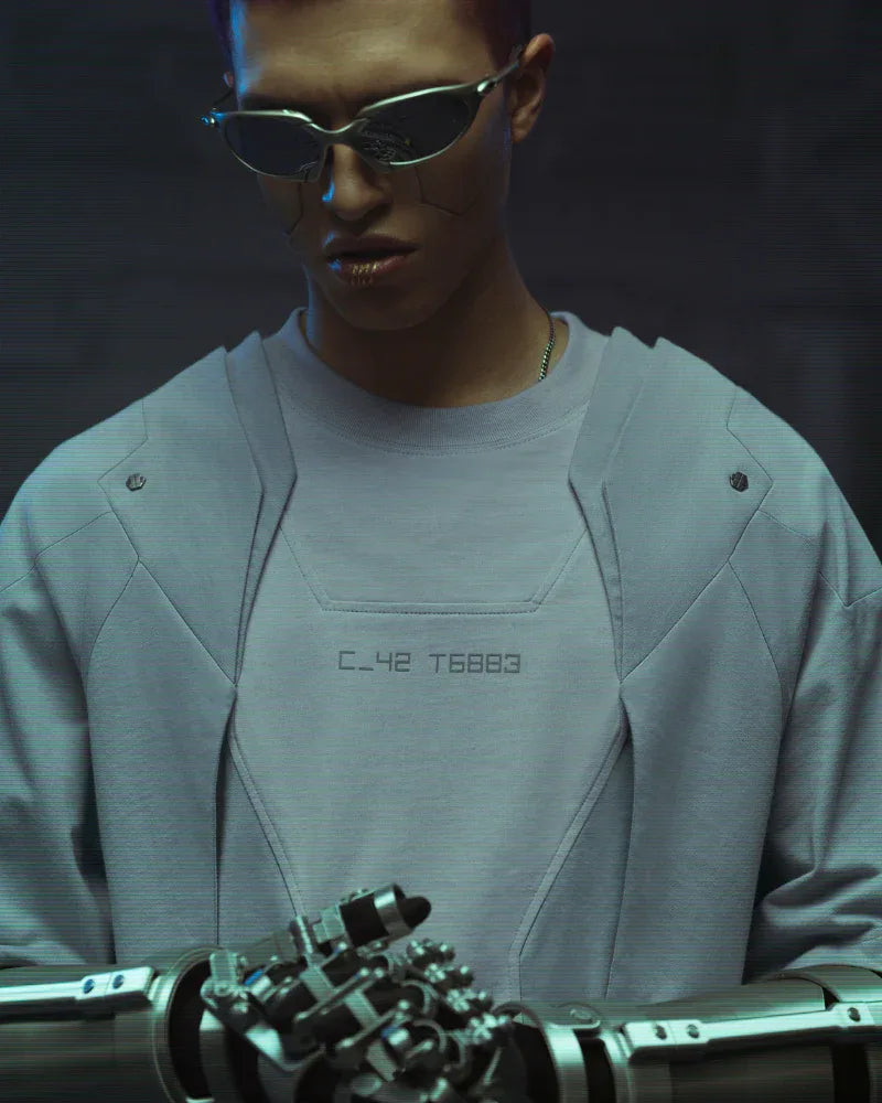 Cyberpunk Mecha T-Shirt -  techwear clothing - Futuristic Cyberpunk Mecha T-Shirt for Trendsetters