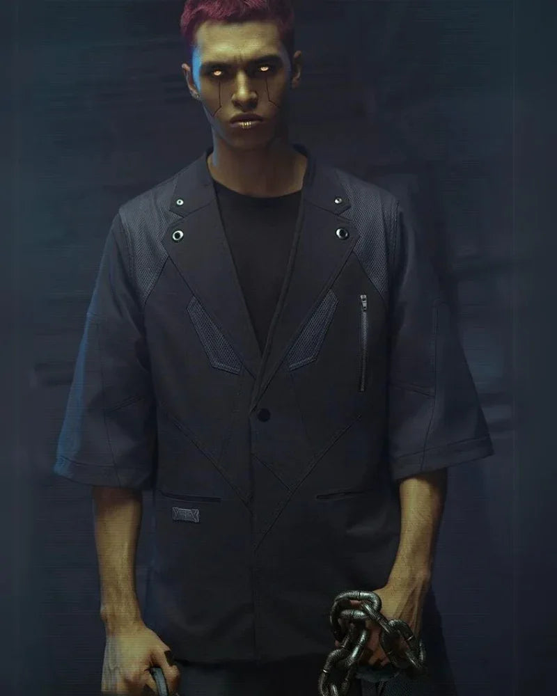 Cyberpunk Short Sleeve Suit - cyberpunk - Cyberpunk Short Sleeve Suit for a Modern Look