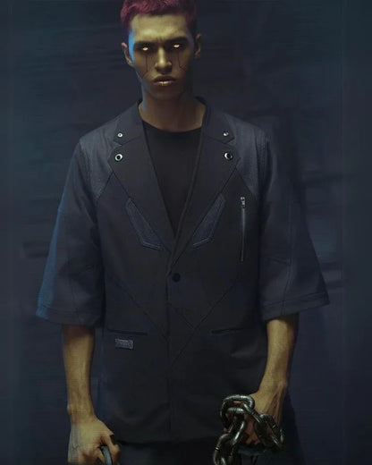Cyberpunk Short Sleeve Suit - cyberpunk - Cyberpunk Short Sleeve Suit for a Modern Look